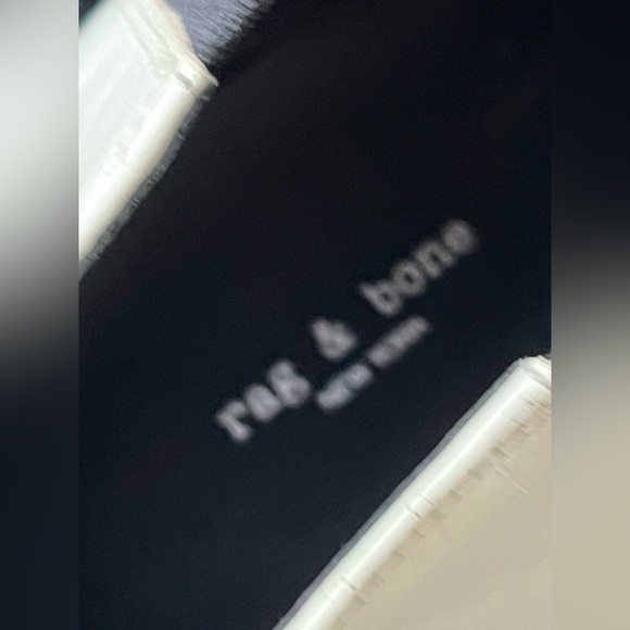 rag & bone Ivory and Ebony Ankle Boots, Size 8 1/2 - Picture 5 of 10